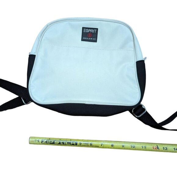 Vintage 1990s Y2K Esprit Worldwide White Backpack Purse Handbag